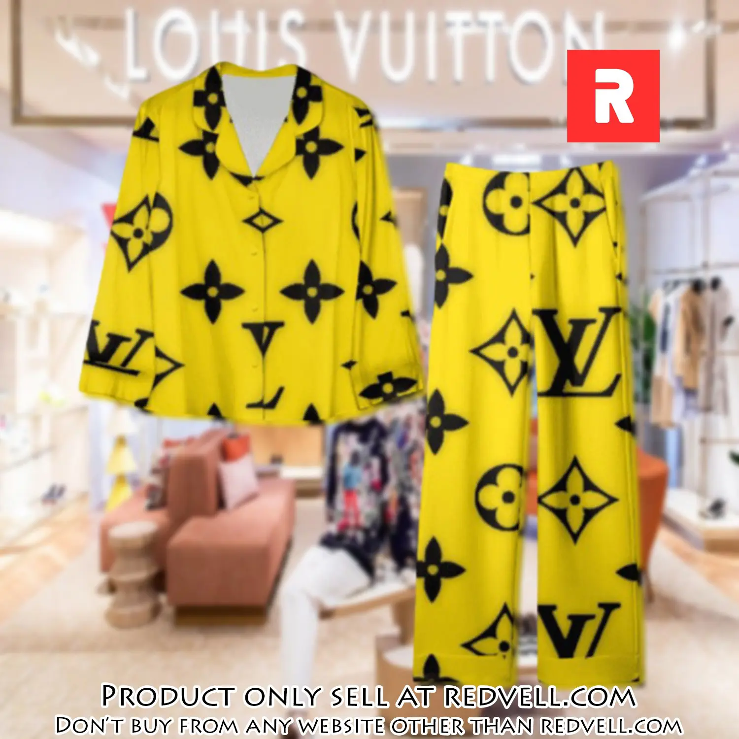 Trending luxury lv satin pajama set pjs1107 rv5537967